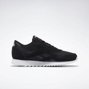 Adidasy Damskie Reebok Classic Nylon Ripple Czarne/Białe/Czerwone PL 58FTMOG